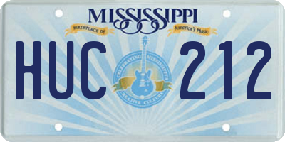 MS license plate HUC212