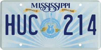 MS license plate HUC214