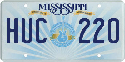 MS license plate HUC220