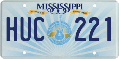 MS license plate HUC221