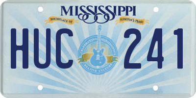 MS license plate HUC241