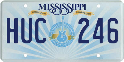 MS license plate HUC246