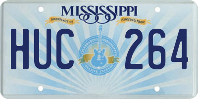 MS license plate HUC264