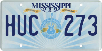 MS license plate HUC273