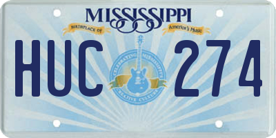MS license plate HUC274