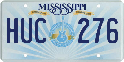 MS license plate HUC276