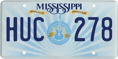 MS license plate HUC278