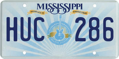 MS license plate HUC286