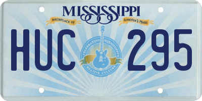 MS license plate HUC295