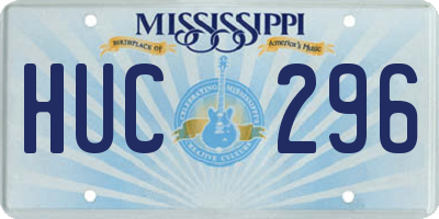 MS license plate HUC296