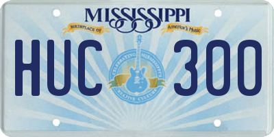 MS license plate HUC300