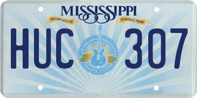 MS license plate HUC307