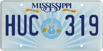 MS license plate HUC319