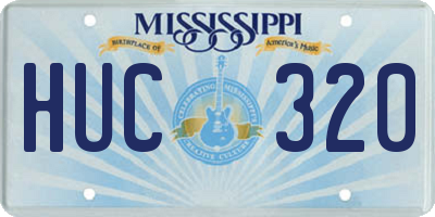 MS license plate HUC320