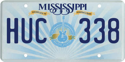 MS license plate HUC338