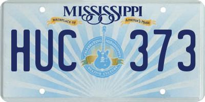 MS license plate HUC373