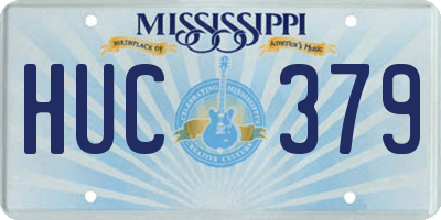 MS license plate HUC379