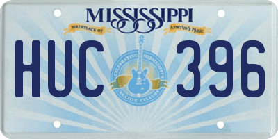 MS license plate HUC396