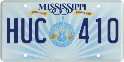 MS license plate HUC410