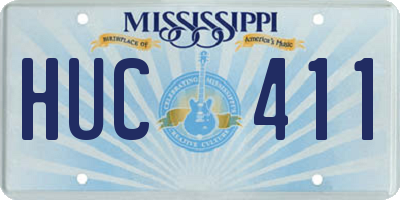 MS license plate HUC411
