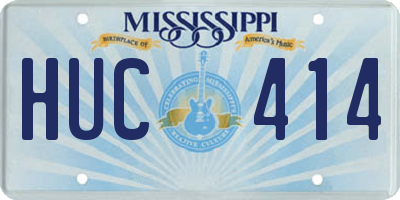 MS license plate HUC414