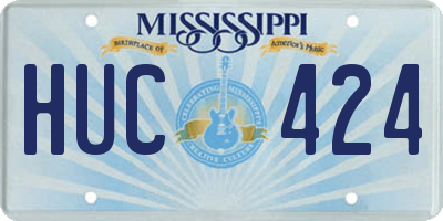 MS license plate HUC424