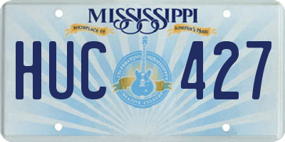 MS license plate HUC427