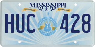 MS license plate HUC428