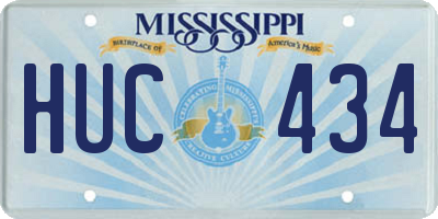 MS license plate HUC434