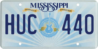 MS license plate HUC440