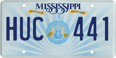 MS license plate HUC441