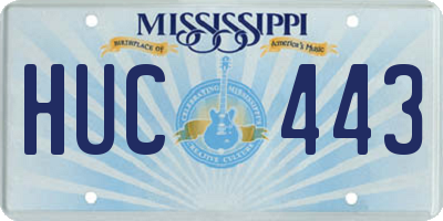MS license plate HUC443