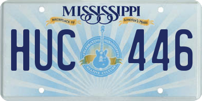 MS license plate HUC446