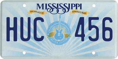 MS license plate HUC456
