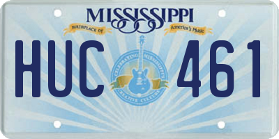 MS license plate HUC461