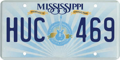 MS license plate HUC469