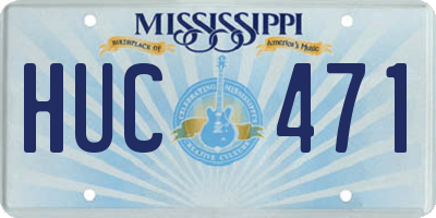 MS license plate HUC471