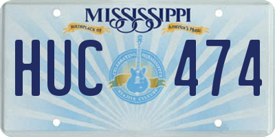 MS license plate HUC474