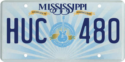 MS license plate HUC480