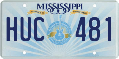 MS license plate HUC481