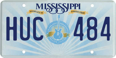 MS license plate HUC484