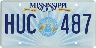 MS license plate HUC487