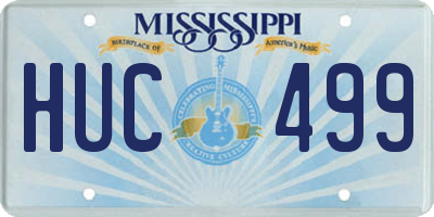 MS license plate HUC499