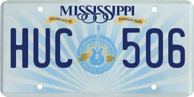 MS license plate HUC506