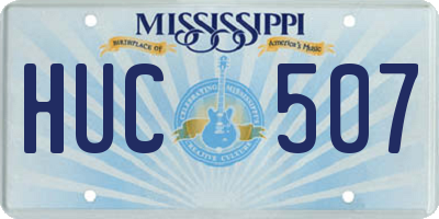 MS license plate HUC507