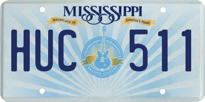MS license plate HUC511