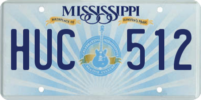 MS license plate HUC512