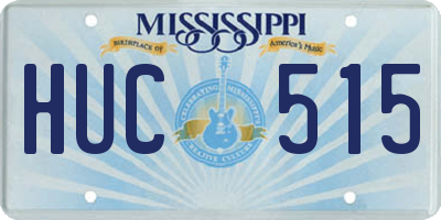 MS license plate HUC515