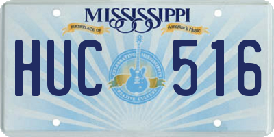 MS license plate HUC516