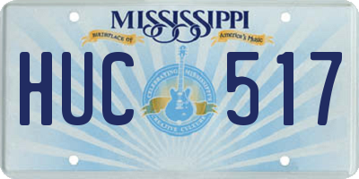 MS license plate HUC517